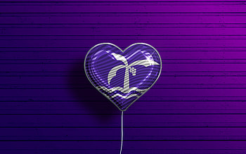 I Love Macae, , realistic balloons, violet wooden background, Day of Macae, brazilian cities, flag of Macae, Brazil, balloon with flag, cities of Brazil, Macae flag, Macae HD wallpaper