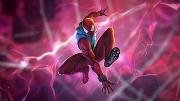 Scarlet Spider Manic, spiderman, scarlet-spider, superheroes, artist, artwork, digital-art, artstation HD wallpaper