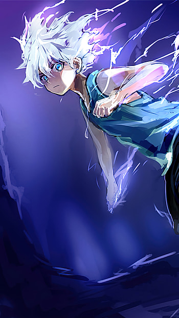 Killua, Anime character, Lightning powers, PC HD phone wallpaper