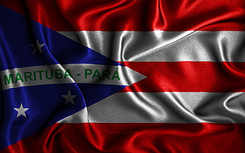 Marituba flag, , silk wavy flags, brazilian cities, Day of Marituba, Flag of Marituba, fabric flags, 3D art, Marituba, cities of Brazil, Marituba 3D flag HD wallpaper