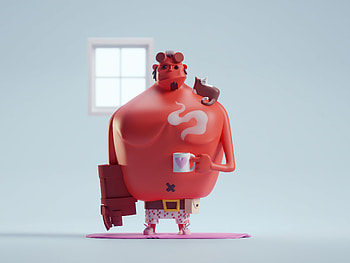 Hellboy Morning , hellboy, superheroes, artstation HD wallpaper