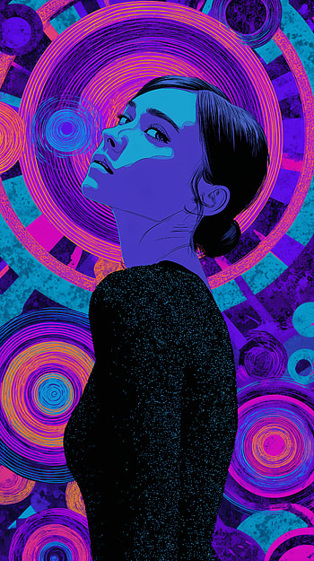 Neon Halo Muse — Aesthetic , woman, aesthetic, portrait HD phone wallpaper