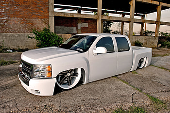 08 Chevrolet Silverado, bowtie, white, gm, truck HD wallpaper