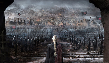 The Iron Throne , daenerys-targaryen, game-of-thrones-season-8, game-of-thrones, tv-shows, artstation HD wallpaper