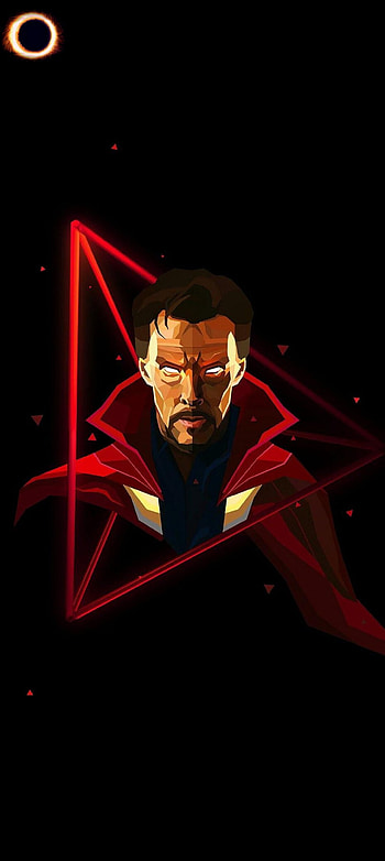 Dr. Strange punch hole, black, dr HD phone wallpaper