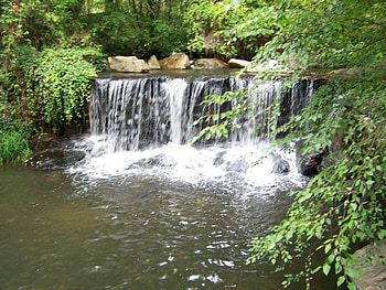 waterfall, green waterfall HD wallpaper