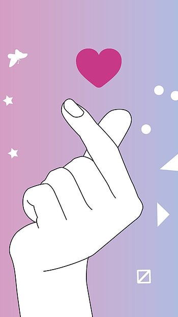 Finger Heart, Love HD phone wallpaper
