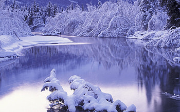 Landscape, Winter, Rivers HD wallpaper