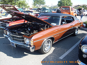 CHEVY CHEVELLE, classic, chevrolet, hotrod, car, cars, stock, outside, brown, autos, show, chevelle, auto, chevy, hot rod HD wallpaper
