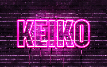Happy Birtay Keiko, , pink neon lights, Keiko name, creative, Keiko Happy Birtay, Keiko Birtay, popular japanese female names, with Keiko name, Keiko HD wallpaper