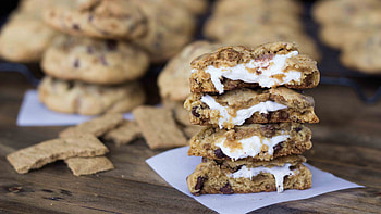 cookies, Marshmallow chocolate food HD wallpaper