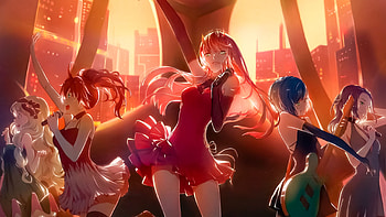 Darling In The Franxx, Zero Two (Darling In The Franxx), Anime, Dress, Glove, Guitar, Ichigo (Darling In The Franxx), Ikuno (Darling In The Franxxx), Kokoro (Darling In The Franxxx), Long Hair, Micro, Miku (Darling In The Franxxx), Short Hair HD wallpaper