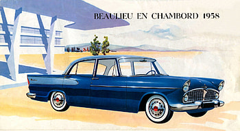 SIMCA CHAMBORD 1958, retro, vintage, simca, cars HD wallpaper