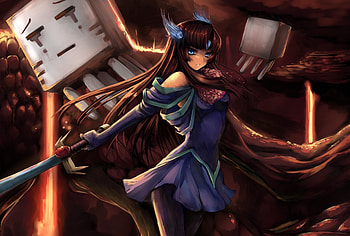 Warrior Minecraft Sword Games Anime Girls Fantasy original artwork | | 636050 | UP HD wallpaper
