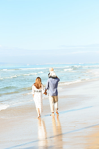 People, Sea, Beach, Miscellanea, Miscellaneous, Stroll, Family HD phone wallpaper