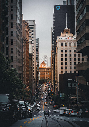 Cities, Auto, City, Building, Road, Markup, Skyscrapers HD phone wallpaper