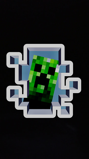 Minecraft, electric blue, symbol HD phone wallpaper