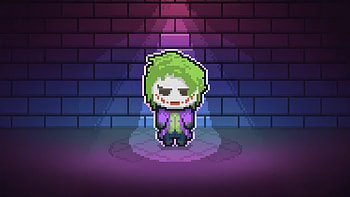 The 8 Bit Joker, joker, 8-bit, supervillain, superheroes, artwork, digital-art, deviantart HD wallpaper