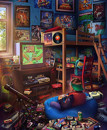 Retro Room , Retro Game Room HD phone wallpaper