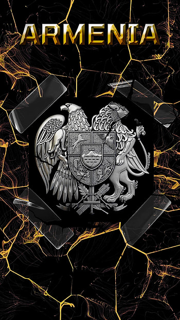 Coat of arms, plaster, armenia, silver, scotch-tape, transparent, cracked HD phone wallpaper