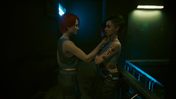 Judy & Valerie, Cyberpunk 2077, cyberpunk, Judy (Cyberpunk 2077), love, video game, gaming pc HD wallpaper