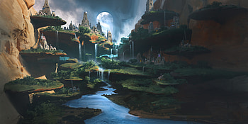 Enchanted Fantasy Cityscape – Stunning, fantasy, city, fantasy city HD wallpaper
