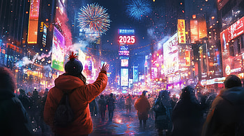 Exciting New Year 2025 Fireworks –, 2025, New Year 2025, fireworks HD wallpaper