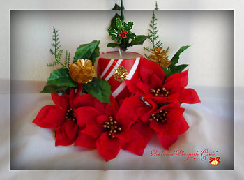 Christmas Candle, still life, candle, poinsettia, christmas HD wallpaper