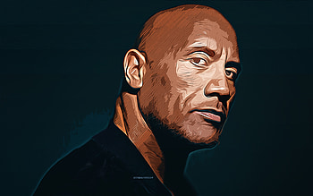 Dwayne Johnson, , vector art, Dwayne Johnson drawing, creative art, Dwayne Johnson art, vector drawing, abstract actors portraits, Dwayne Johnson portrait HD wallpaper