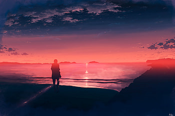 Starting The Day From Here , artist, artwork, digital-art, sky, clouds, sunset, sunrise HD wallpaper