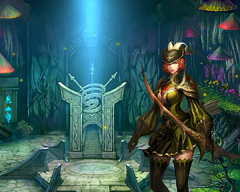Fantasy warrior, fantasy, woman, warrior, bow HD wallpaper