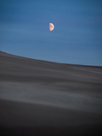 Nature, Night, Twilight, Moon, Desert, Dusk HD phone wallpaper