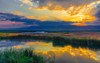 colorful sunsets, colorful, nature, , sunsets HD wallpaper