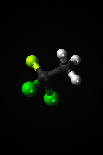 Chlorofluorocarbons, Dichlor, Molecule, Structure, Atom, Element, 3D HD phone wallpaper