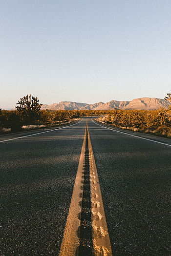 Nature, Desert, Road, Markup, Asphalt HD phone wallpaper