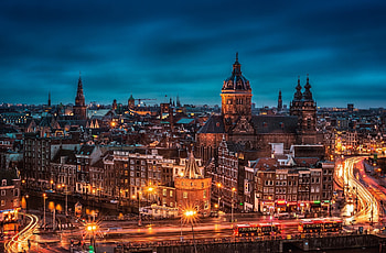 Amsterdam Skyline, , Backgrounds HD wallpaper