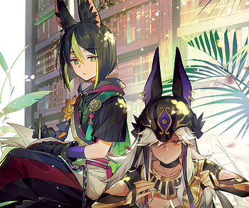 Tighnari & Cyno, Cyno (Genshin Impact), Tighnari (Genshin Impact), video game, Genshin Impact HD wallpaper