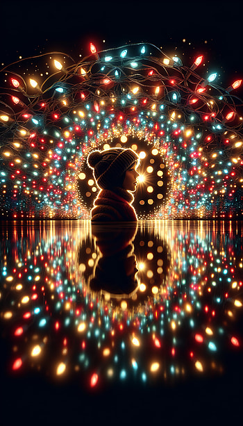 Holiday Sparkle: Festive Lights, christmas lights, silhouette, Festive HD phone wallpaper