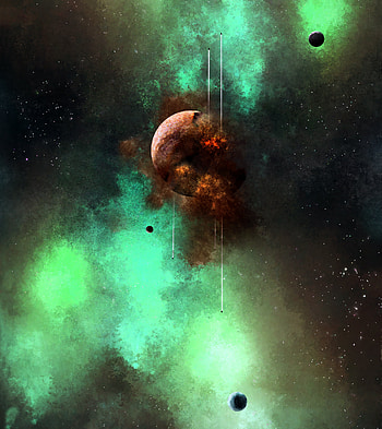 Universe, Planet, Explosion, Spaceships HD phone wallpaper
