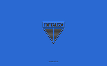 Fortaleza EC, blue background, Brazilian football team, Serie A, Fortaleza, Brazil, football, Fortaleza EC logo HD wallpaper