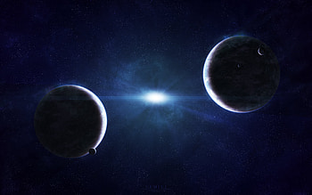 Light, Stars, Planets, Universe, Shine, Shadow HD wallpaper