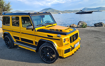 Mercedes-Benz G-Class, W463, Spectacular Widebody Kit G-BOSS, G63, G-Class tuning, yellow G63, G63 tuning, German cars, Mercedes-Benz HD wallpaper
