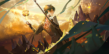Zhongli (Genshin Impact), video game, Genshin Impact HD wallpaper