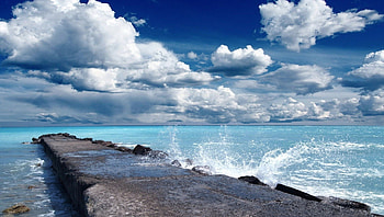 Ocean Pier, Piers, Nature, Oceans, Sea HD wallpaper