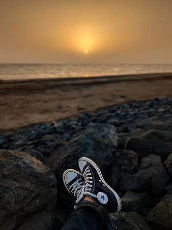 Shoes, atmosphere, sky HD phone wallpaper