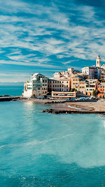 Italy's coastal charm, Tyrrhenian sea, Sky and clouds, Tranquil getaway HD phone wallpaper