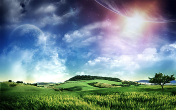 Landscape, Sky, Sun HD wallpaper