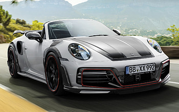 Porsche 911 Turbo GT Street R Cabriolet, TechArt, white coupe, Porsche 911 tuning, German sports cars, Porsche HD wallpaper