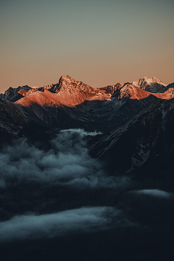 Landscape, Nature, Mountains, Twilight, Clouds, Dusk, Valley HD phone wallpaper