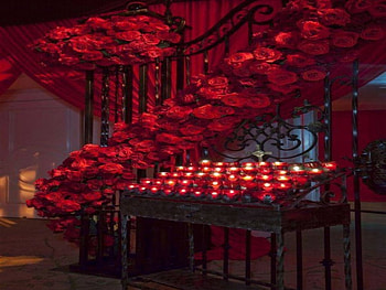 roses,table,candel,red, rose, table, candel, red HD wallpaper